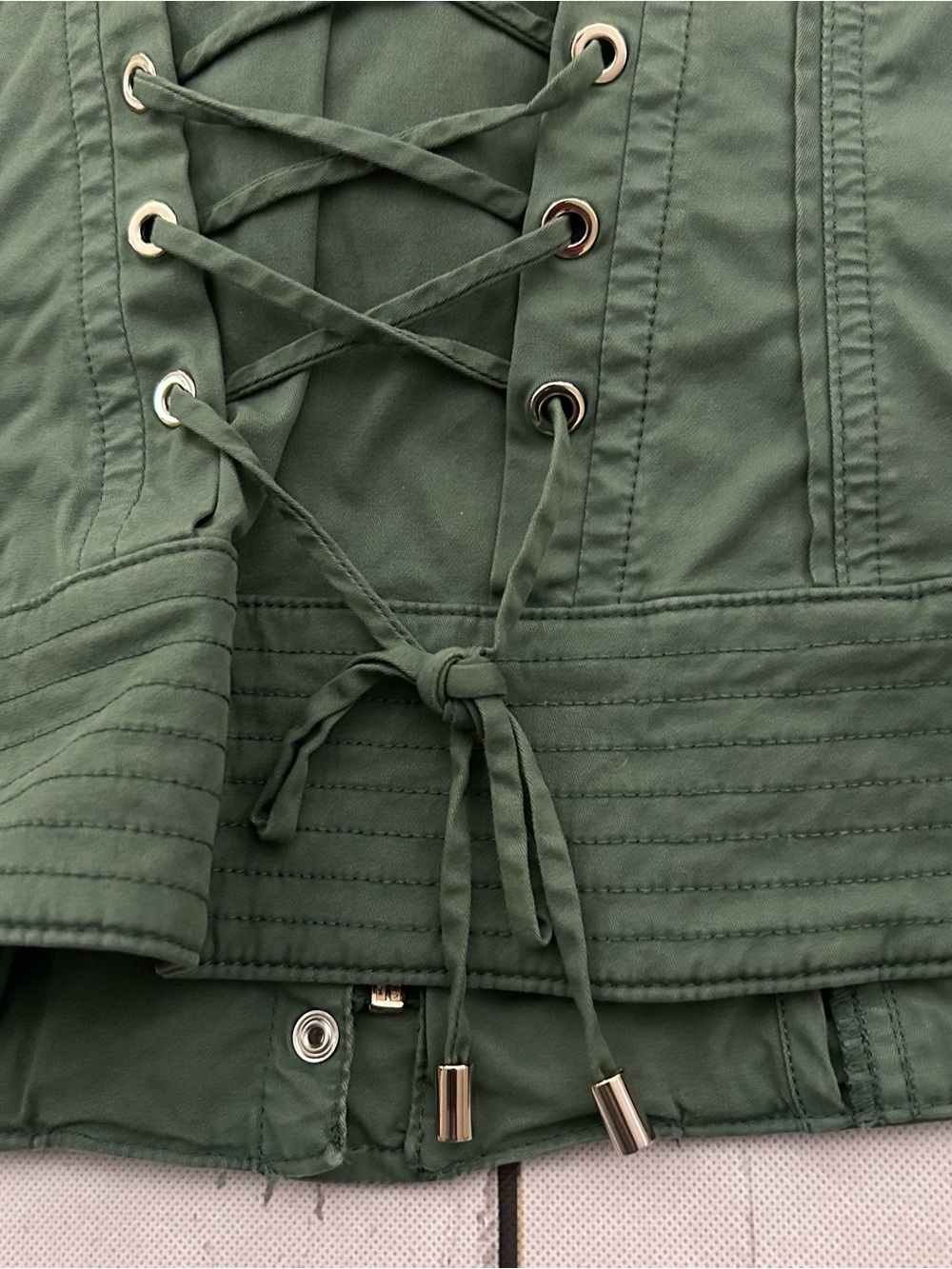Sz 4 White House Black Market Olive Utility Jacket - Picture 13 of 14